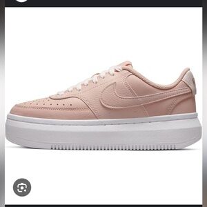 Nike Court Vision Alta Platform Sneakers | Blush Pink | Clean Girl Aesthetic 10